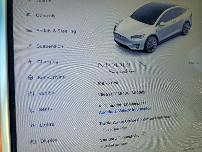 Продаж на аукціоні авто 2016 Tesla Model X, vin: 5YJXCAE48GFS00692, номер лоту: 67473176