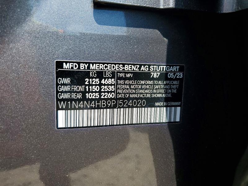 2023 Mercedes-benz Gla მანქანა იყიდება აუქციონზე, vin: W1N4N4HB9PJ524020, აუქციონის ნომერი: 67311576