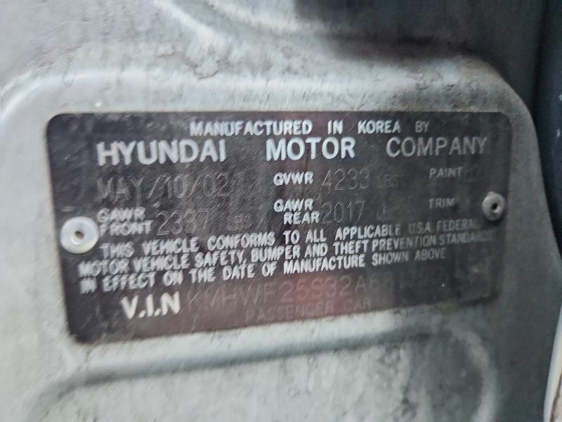 68817756 :رقم المزاد ، KMHWF25S32A681777 vin ، 2002 Hyundai Sonata مزاد بيع