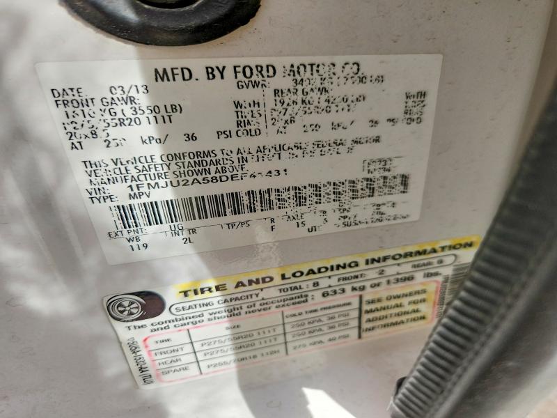 Продаж на аукціоні авто 2013 Ford Expedition, vin: 1FMJU2A58DEF41431, номер лоту: 67917236