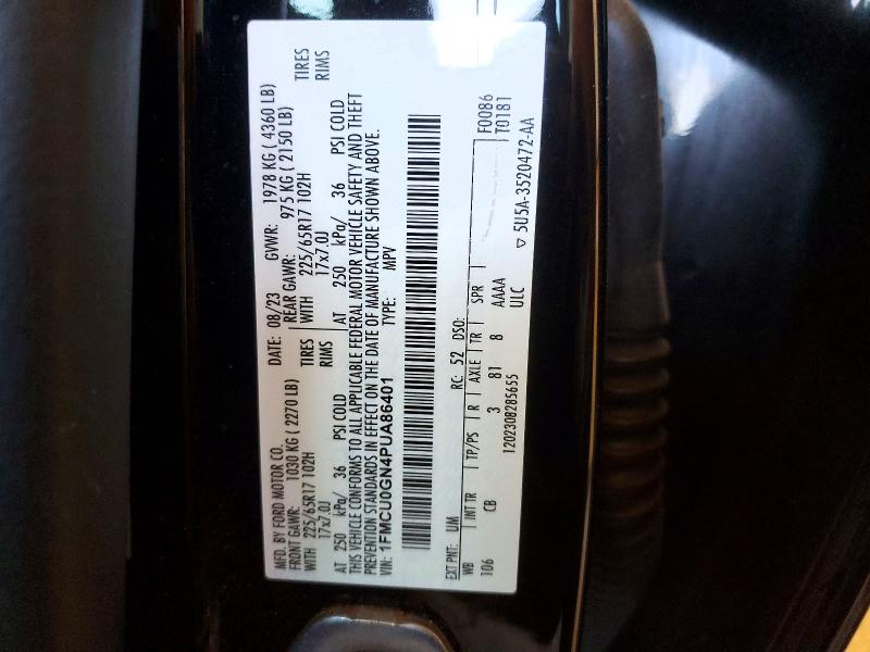 Продажа на аукционе авто 2023 Ford Escape, vin: 1FMCU0GN4PUA86401, номер лота: 69090196