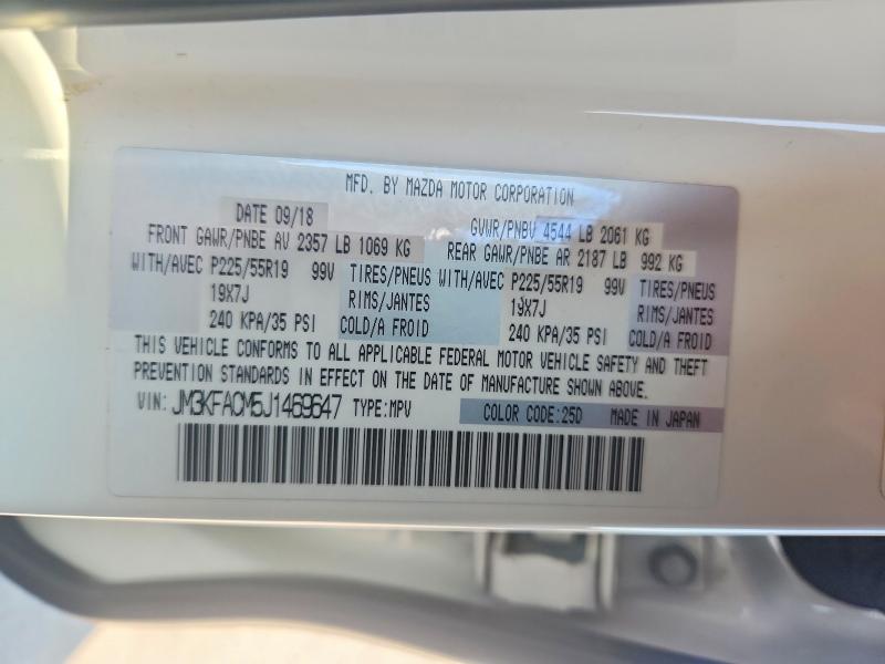 69337536 :رقم المزاد ، JM3KFACM5J1469647 vin ، 2018 Mazda Cx-5 مزاد بيع