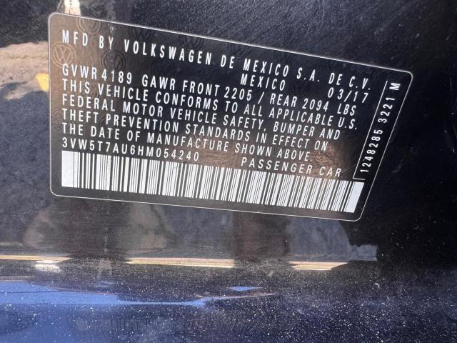 70772376 :رقم المزاد ، 3VW5T7AU6HM054240 vin ، 2017 Volkswagen Gti مزاد بيع