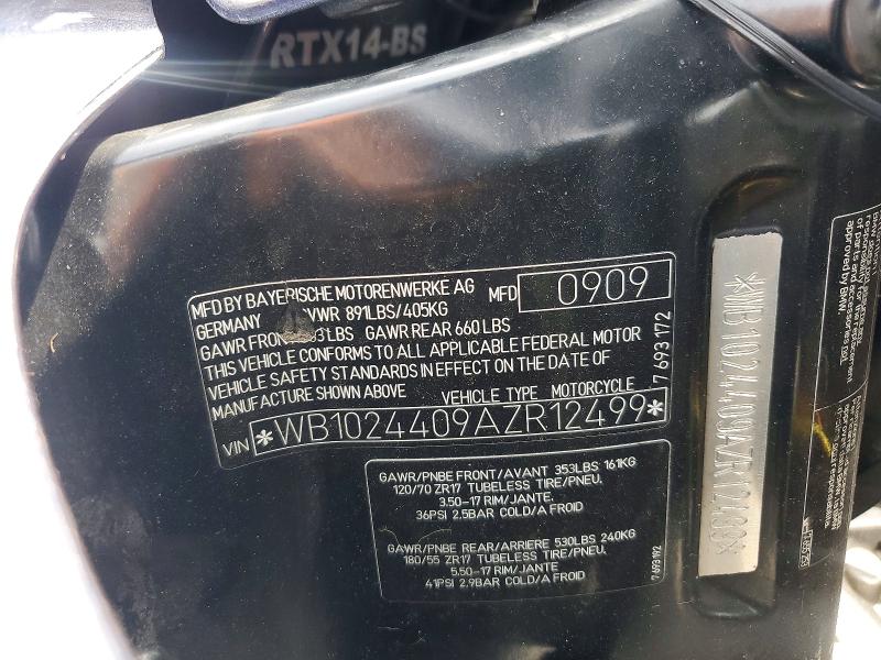 Продажа на аукционе авто 2010 Bmw F800, vin: WB1024409AZR12499, номер лота: 67187996