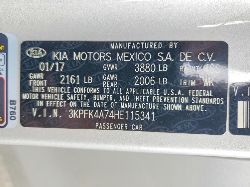 Aukcja sprzedaży 2017 Kia Forte, vin: 3KPFK4A74HE115341, numer aukcji: 69060796