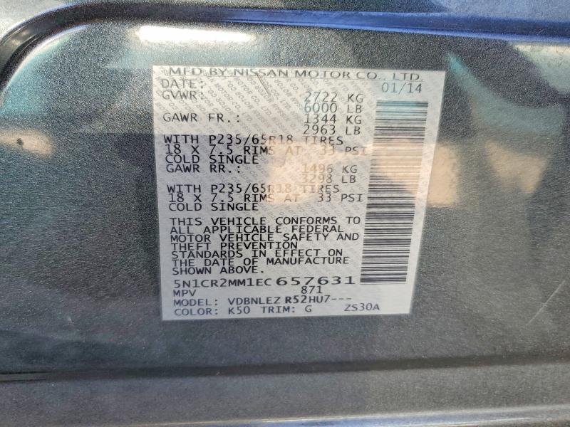 Aukcja sprzedaży 2014 Nissan Pathfinder Hybrid, vin: 5N1CR2MM1EC657631, numer aukcji: 70501596