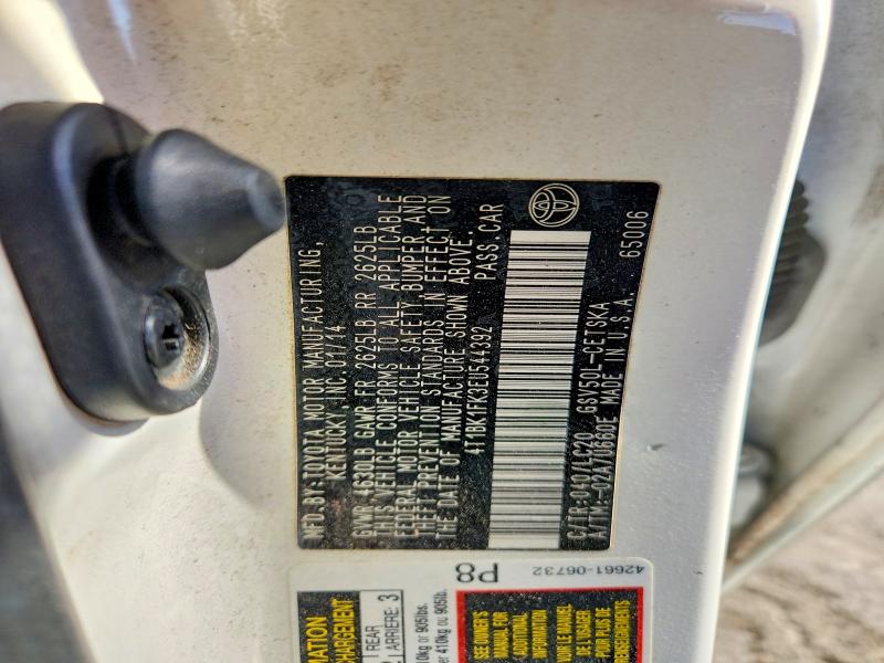 70778196 :رقم المزاد ، 4T1BK1FK3EU544392 vin ، 2014 Toyota Camry مزاد بيع