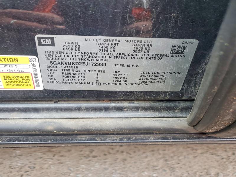 Aukcja sprzedaży 2014 Buick Enclave, vin: 5GAKVBKD2EJ172930, numer aukcji: 66876376