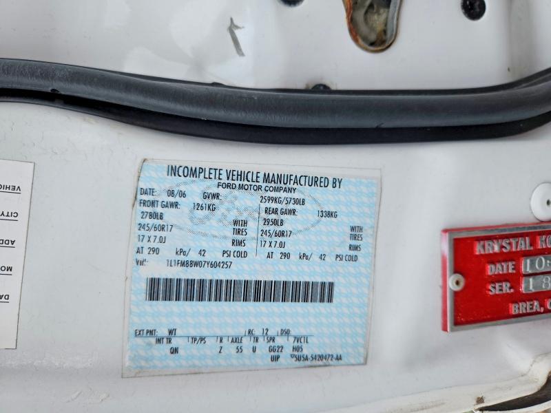 67634996 :رقم المزاد ، 1L1FM88W07Y604257 vin ، 2007 Lincoln Town Car مزاد بيع
