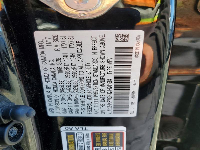 Продаж на аукціоні авто 2018 Honda Cr-v, vin: 2HKRW6H32JH201684, номер лоту: 70971106