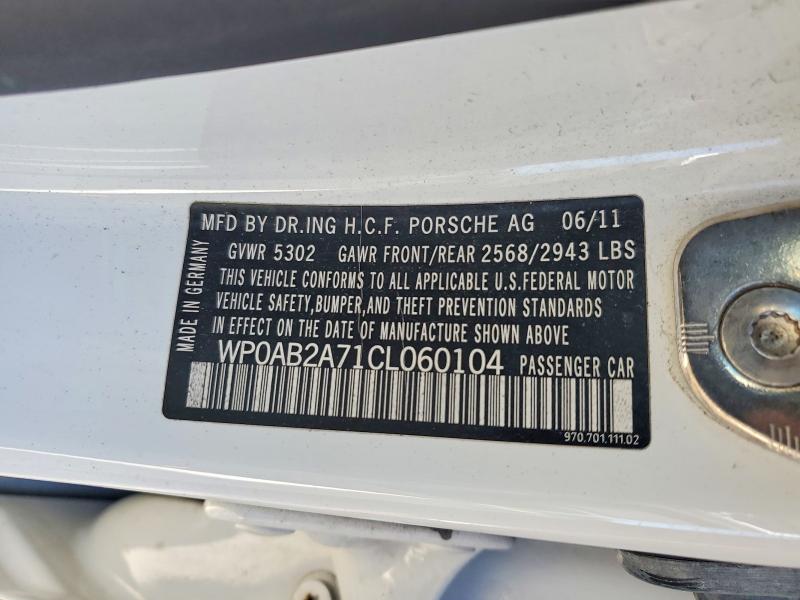 Aukcja sprzedaży 2012 Porsche Panamera, vin: WP0AB2A71CL060104, numer aukcji: 67475666