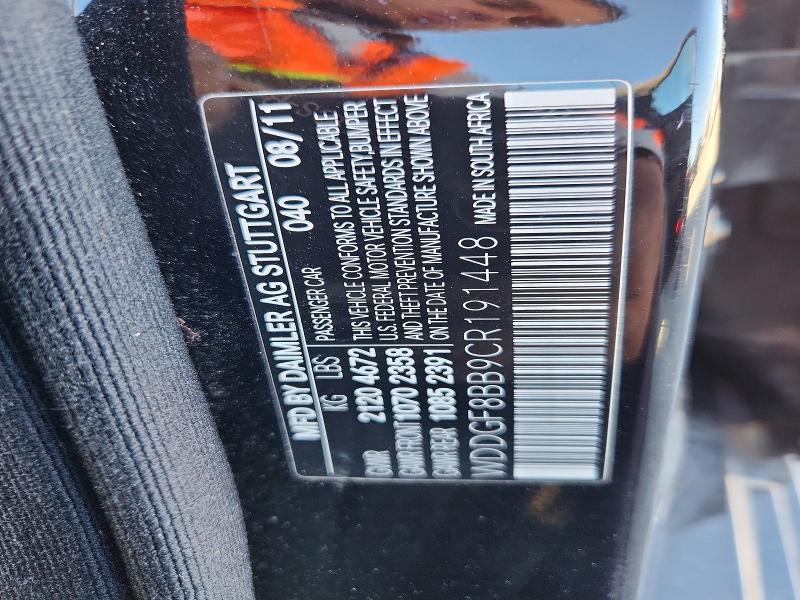 Aukcja sprzedaży 2012 Mercedes-benz C, vin: WDDGF8BB9CR191448, numer aukcji: 67865966