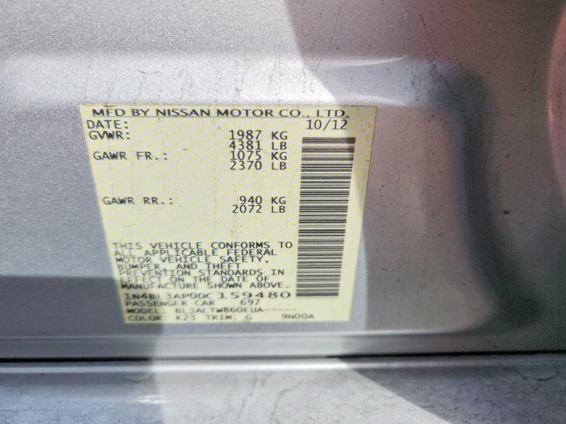 Продажа на аукционе авто 2013 Nissan Altima, vin: 1N4BL3AP0DC159480, номер лота: 70039436