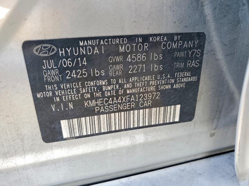 Продаж на аукціоні авто 2015 Hyundai Sonata Hybrid, vin: KMHEC4A4XFA123972, номер лоту: 70555356