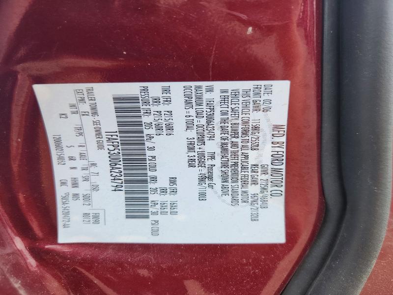 70518756 :رقم المزاد ، 1FAFP53U06A234794 vin ، 2006 Ford Taurus مزاد بيع