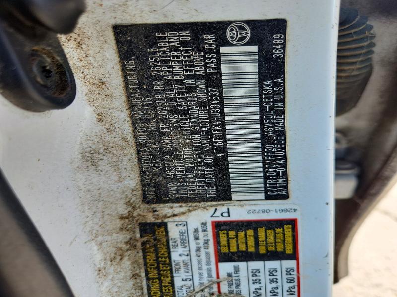 Aukcja sprzedaży 2017 Toyota Camry, vin: 4T1BF1FK4HU334537, numer aukcji: 67811216