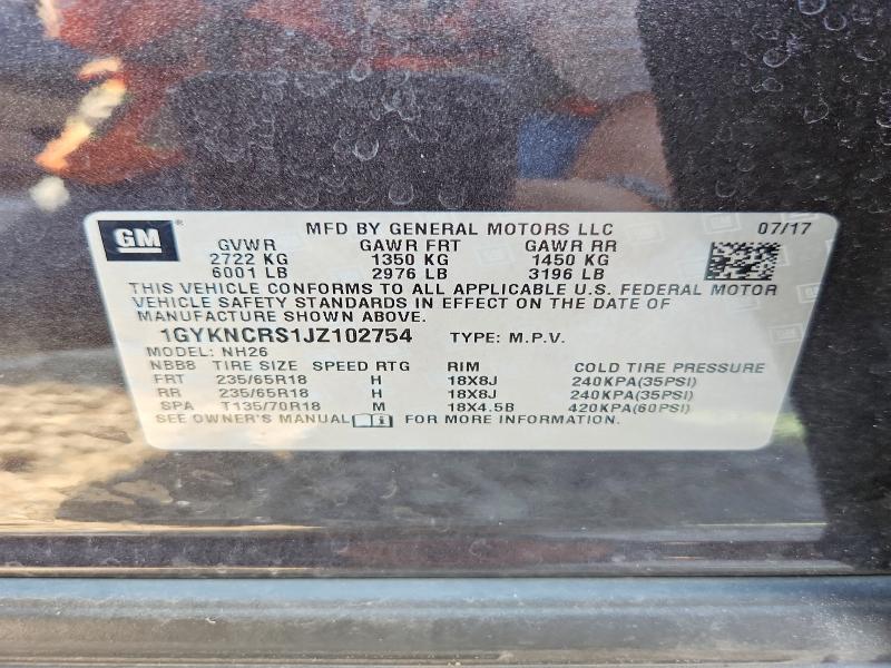 Продаж на аукціоні авто 2018 Cadillac Xt5, vin: 1GYKNCRS1JZ102754, номер лоту: 67270556
