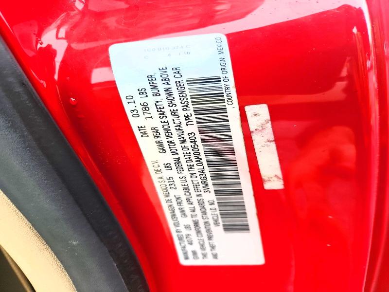 Aukcja sprzedaży 2010 Volkswagen New Beetle, vin: 3VWRG3AL0AM005403, numer aukcji: 70431316