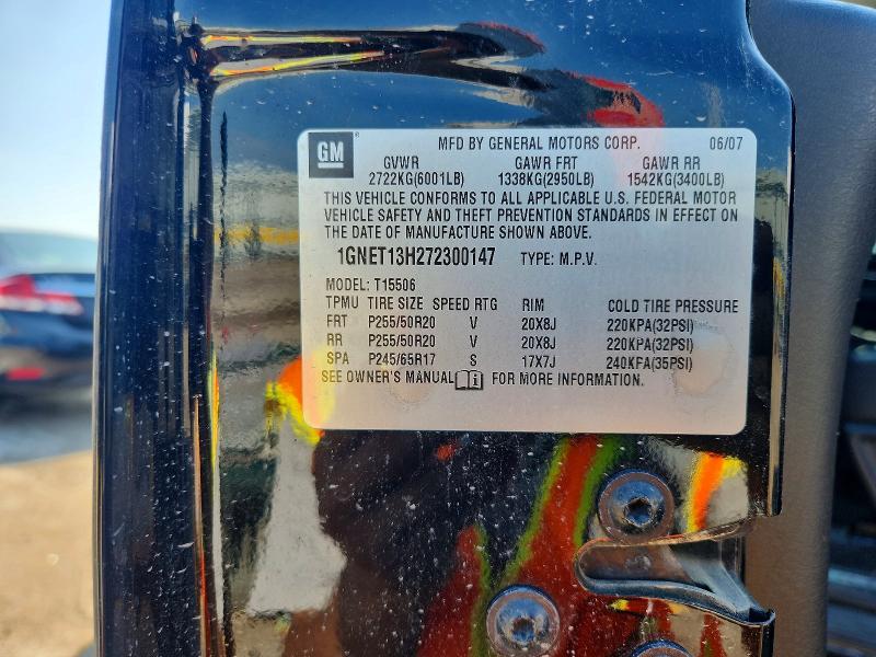 68777136 :رقم المزاد ، 1GNET13H272300147 vin ، 2007 Chevrolet Trailblazer مزاد بيع