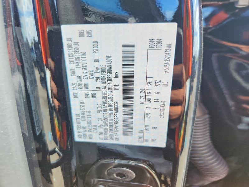 Auction sale of the 2023 Ford F150, vin: 1FTFW1RG7PFA88339, lot number: 69764936
