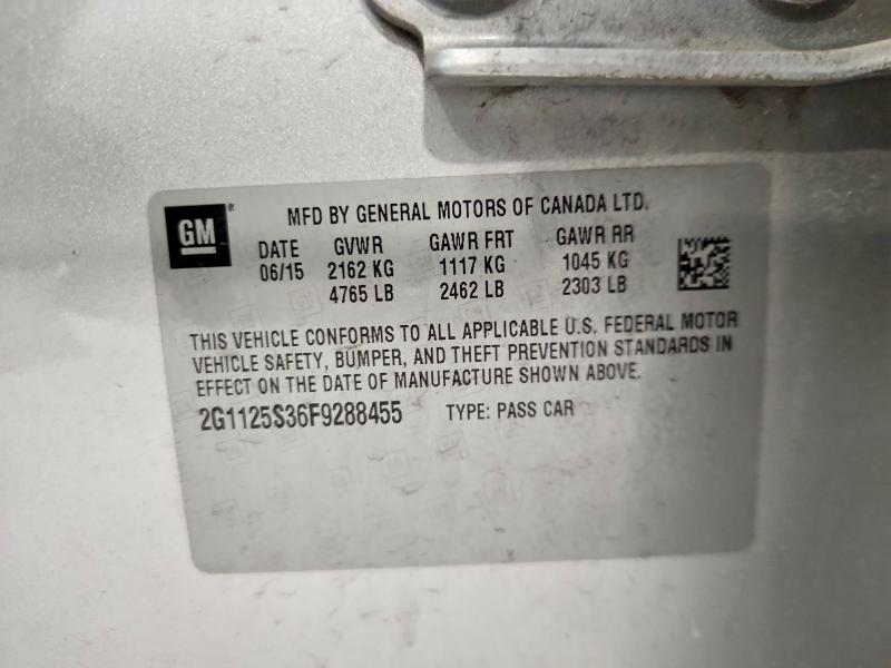 Продаж на аукціоні авто 2015 Chevrolet Impala, vin: 2G1125S36F9288455, номер лоту: 67417276