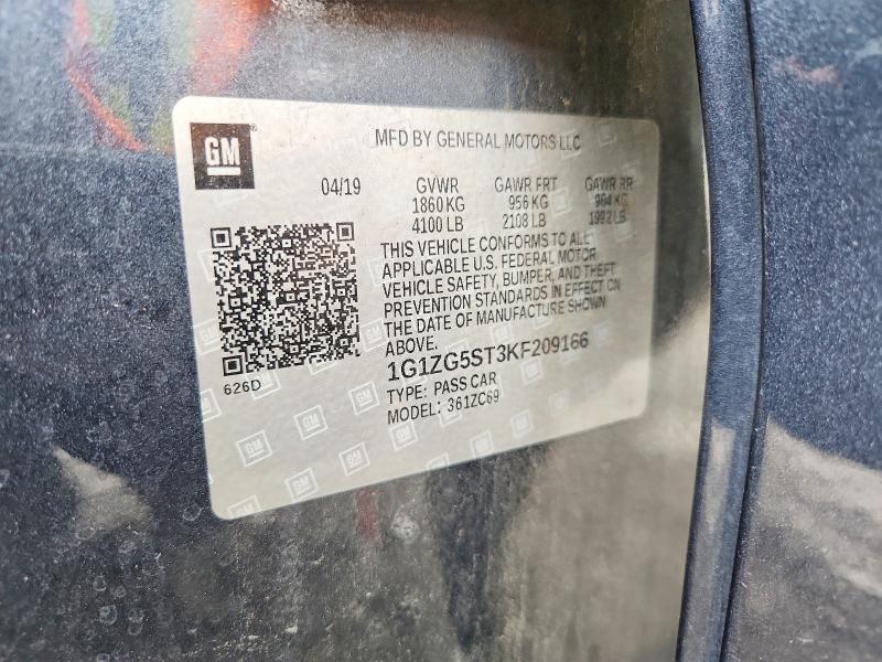 Aukcja sprzedaży 2019 Chevrolet Malibu, vin: 1G1ZG5ST3KF209166, numer aukcji: 68290726