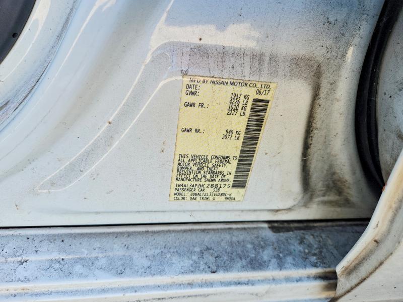 Продажа на аукционе авто 2017 Nissan Altima, vin: 1N4AL3AP2HC288175, номер лота: 68807416