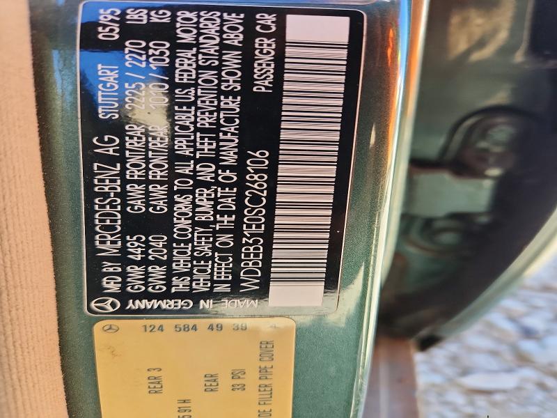 Продажа на аукционе авто 1995 Mercedes-benz E, vin: WDBEB31E0SC268106, номер лота: 69001716