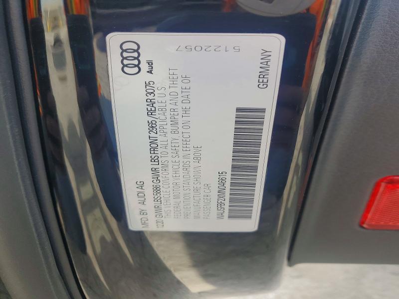69451336 :رقم المزاد ، WAUSFBF2XMN046615 vin ، 2021 Audi S7 مزاد بيع