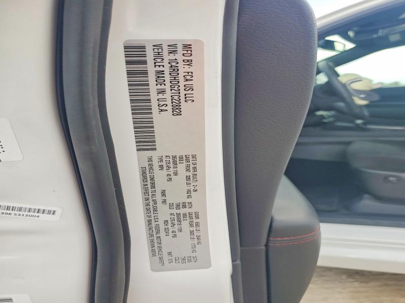 Aukcja sprzedaży 2026 Dodge Durango, vin: 1C4RDHDG2TC228828, numer aukcji: 68565266