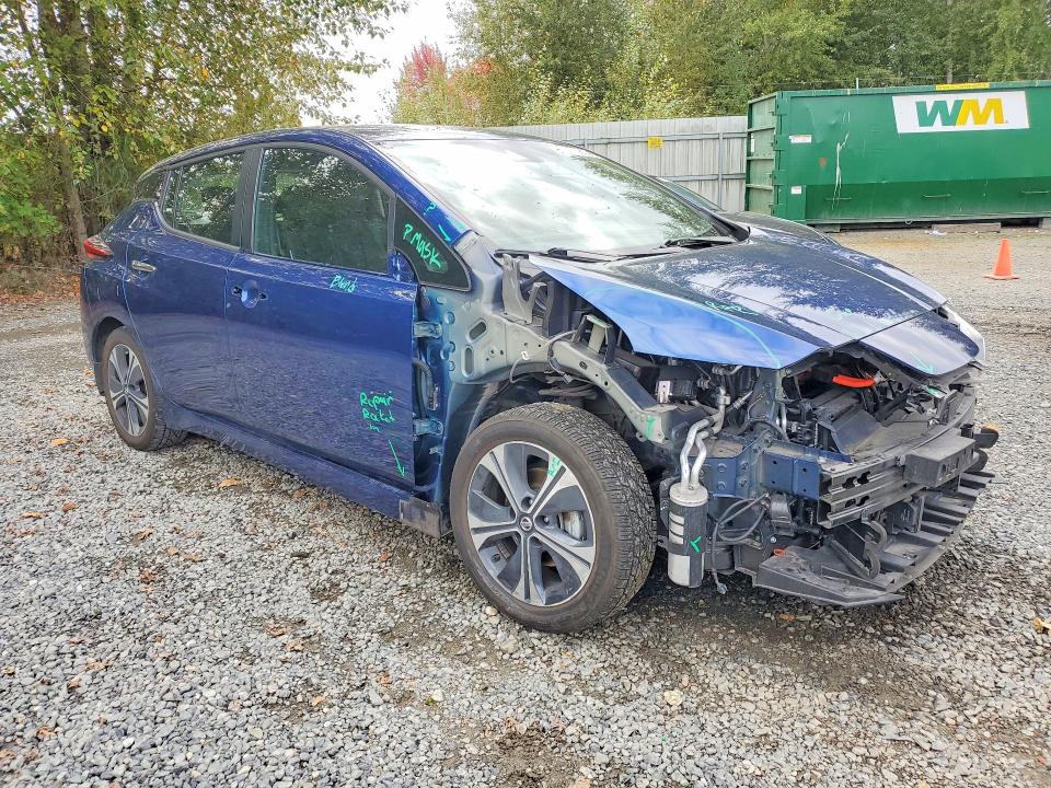 2022 Nissan Leaf მანქანა იყიდება აუქციონზე, vin: 1N4AZ1CV8NC555037, აუქციონის ნომერი: 70358526