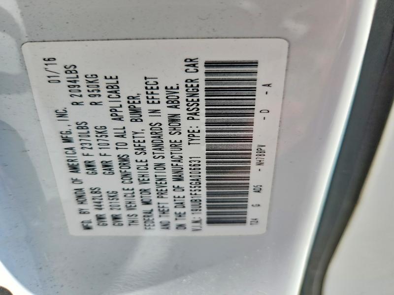2016 Acura Tlx მანქანა იყიდება აუქციონზე, vin: 19UUB1F55GA006631, აუქციონის ნომერი: 70141156
