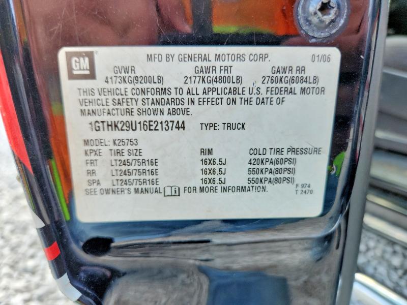 66896236 :رقم المزاد ، 1GTHK29U16E213744 vin ، 2006 Gmc Sierra مزاد بيع