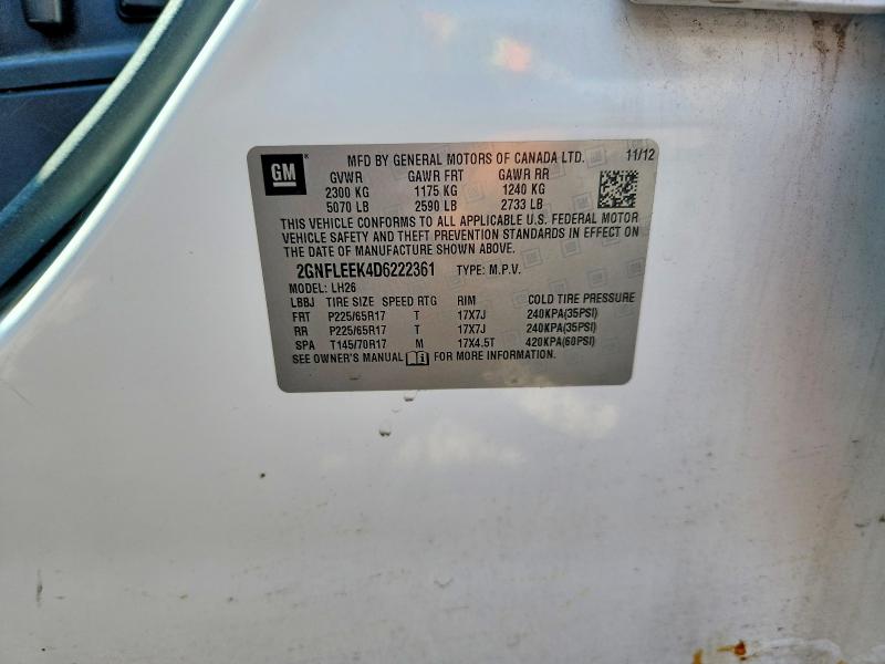 Продажа на аукционе авто 2013 Chevrolet Equinox, vin: 2GNFLEEK4D6222361, номер лота: 67807286