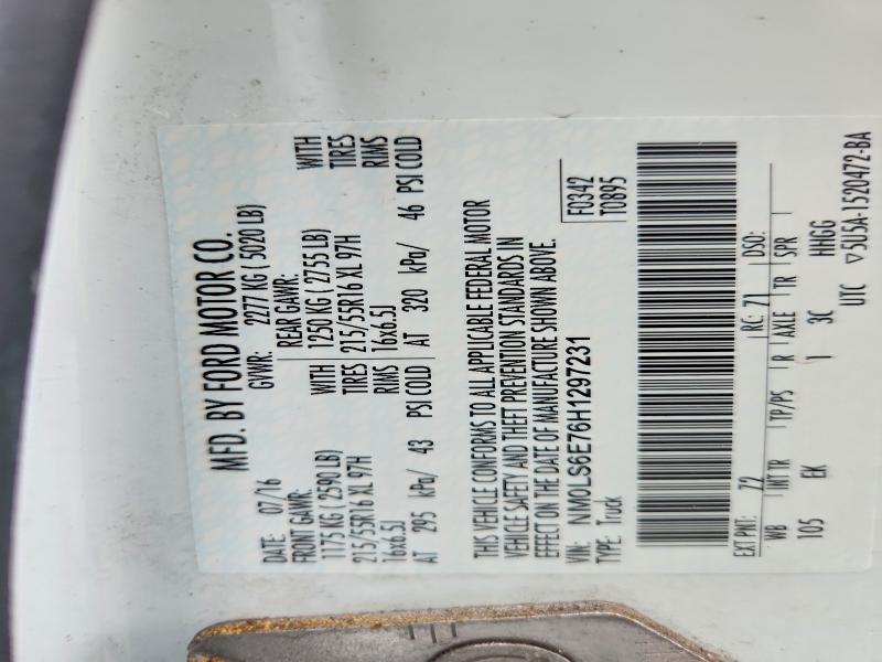 Продаж на аукціоні авто 2017 Ford Transit Connect, vin: NM0LS6E76H1297231, номер лоту: 67513946