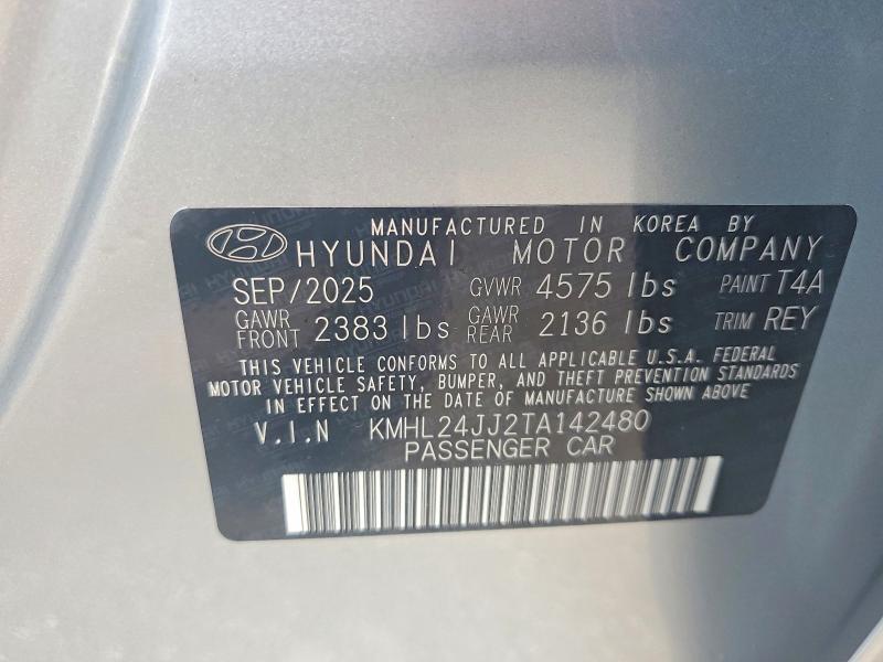 Aukcja sprzedaży 2026 Hyundai Sonata Hybrid, vin: KMHL24JJ2TA142480, numer aukcji: 67000676