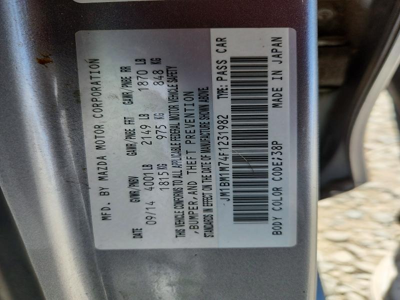 Aukcja sprzedaży 2015 Mazda 3, vin: JM1BM1M74F1231982, numer aukcji: 67655806