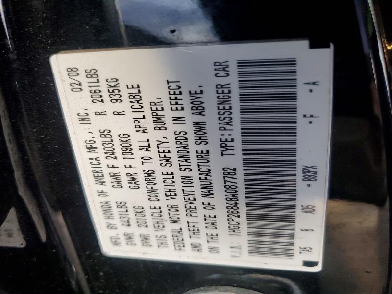 Aukcja sprzedaży 2008 Honda Accord, vin: 1HGCP26848A087782, numer aukcji: 69177536