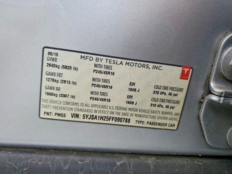 Продажа на аукционе авто 2015 Tesla Model S, vin: 5YJSA1H25FF090788, номер лота: 68669546