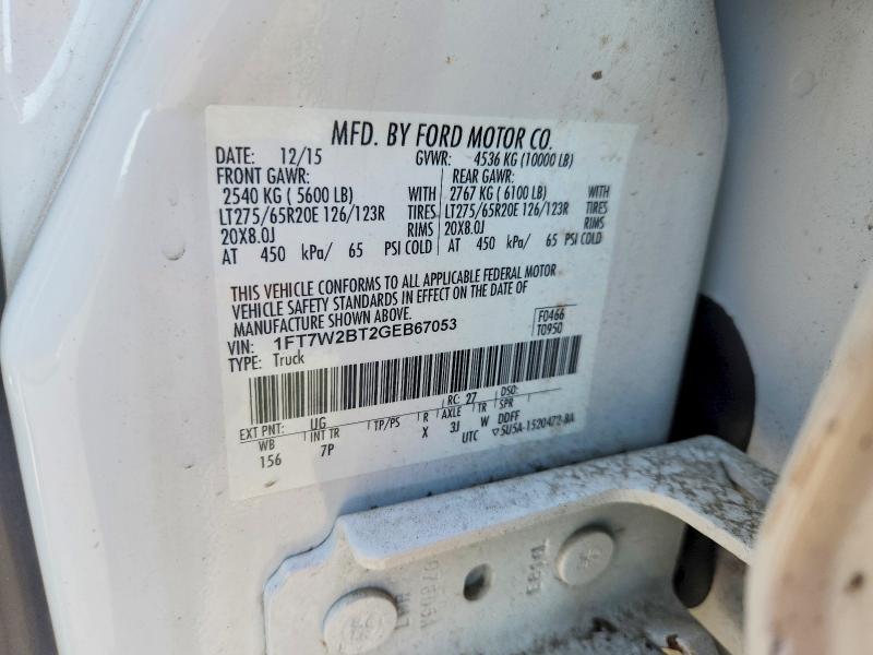 Aukcja sprzedaży 2016 Ford F250, vin: 1FT7W2BT2GEB67053, numer aukcji: 67773666