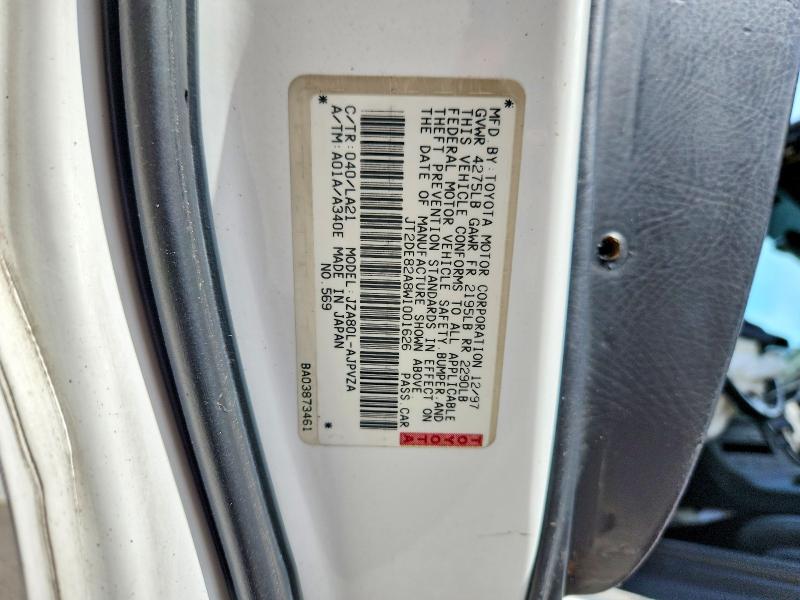1998 Toyota Supra მანქანა იყიდება აუქციონზე, vin: JT2DE82A8W1001626, აუქციონის ნომერი: 69948756