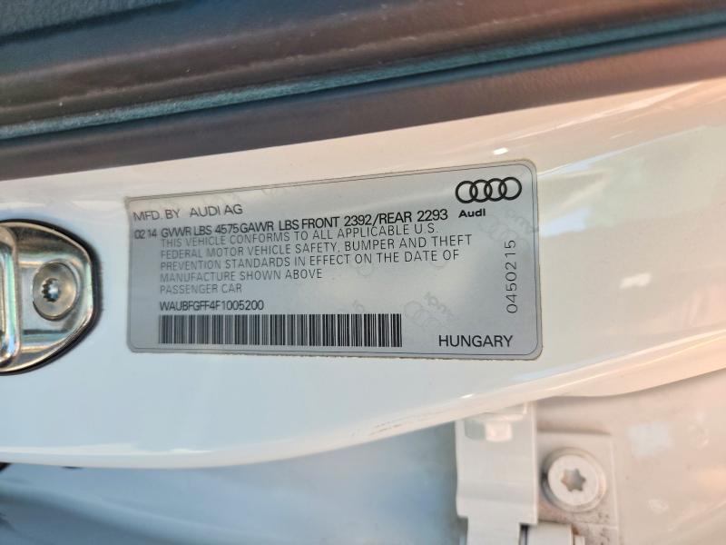Aukcja sprzedaży 2015 Audi A3, vin: WAUBFGFF4F1005200, numer aukcji: 69432626
