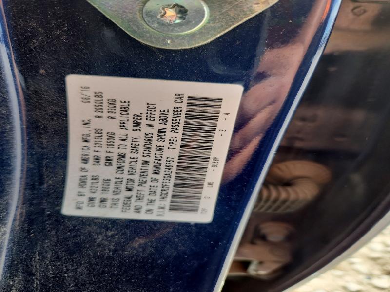 Aukcja sprzedaży 2016 Honda Accord, vin: 1HGCR2F53GA246757, numer aukcji: 70158796
