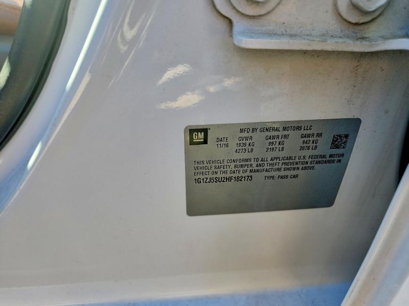 70331726 :رقم المزاد ، 1G1ZJ5SU2HF182173 vin ، 2017 Chevrolet Malibu مزاد بيع