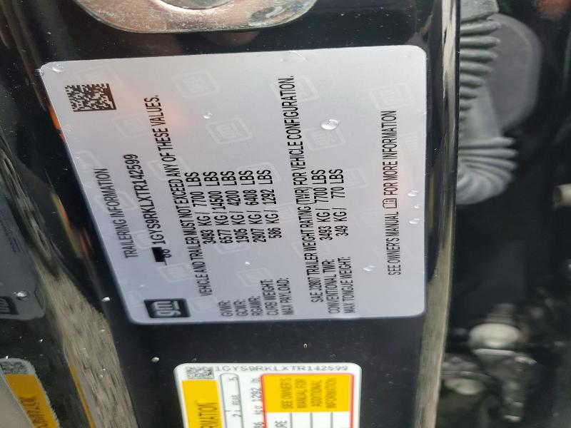 2026 Cadillac Escalade მანქანა იყიდება აუქციონზე, vin: 1GYS9RKLXTR142599, აუქციონის ნომერი: 68776036