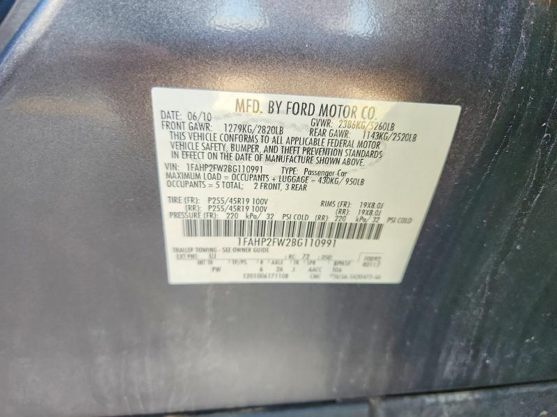 Продаж на аукціоні авто 2011 Ford Taurus, vin: 1FAHP2FW2BG110991, номер лоту: 68983536