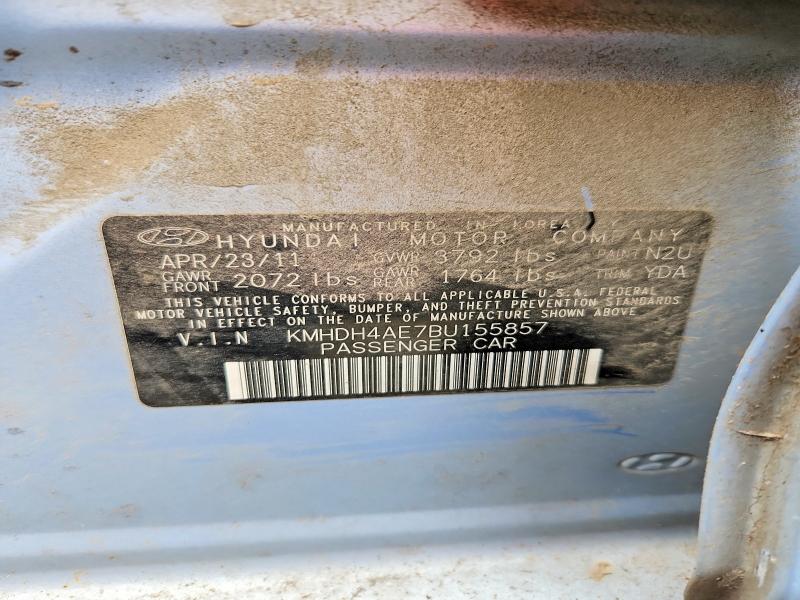Продаж на аукціоні авто 2011 Hyundai Elantra, vin: KMHDH4AE7BU155857, номер лоту: 66858566
