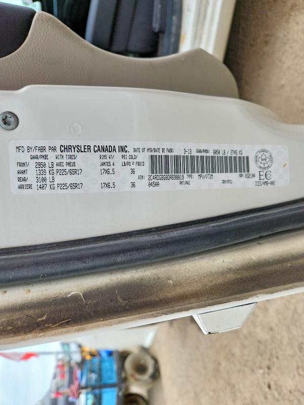 69601246 :رقم المزاد ، 2C4RDGBG8DR698819 vin ، 2013 Dodge Grand Caravan مزاد بيع