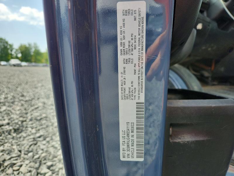 66550176 :رقم المزاد ، 3C6MRVJG4ME541119 vin ، 2021 Ram Promaster 3500 مزاد بيع