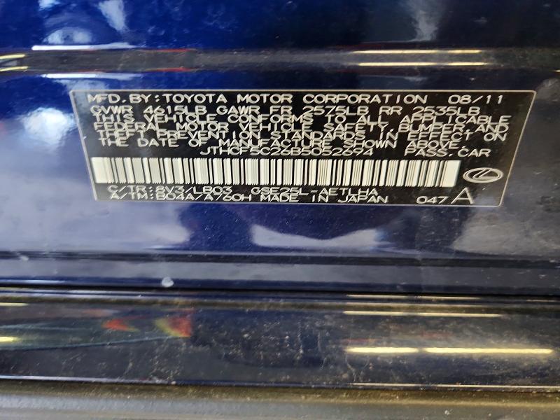 Aukcja sprzedaży 2011 Lexus Is, vin: JTHCF5C26B5052694, numer aukcji: 67473486